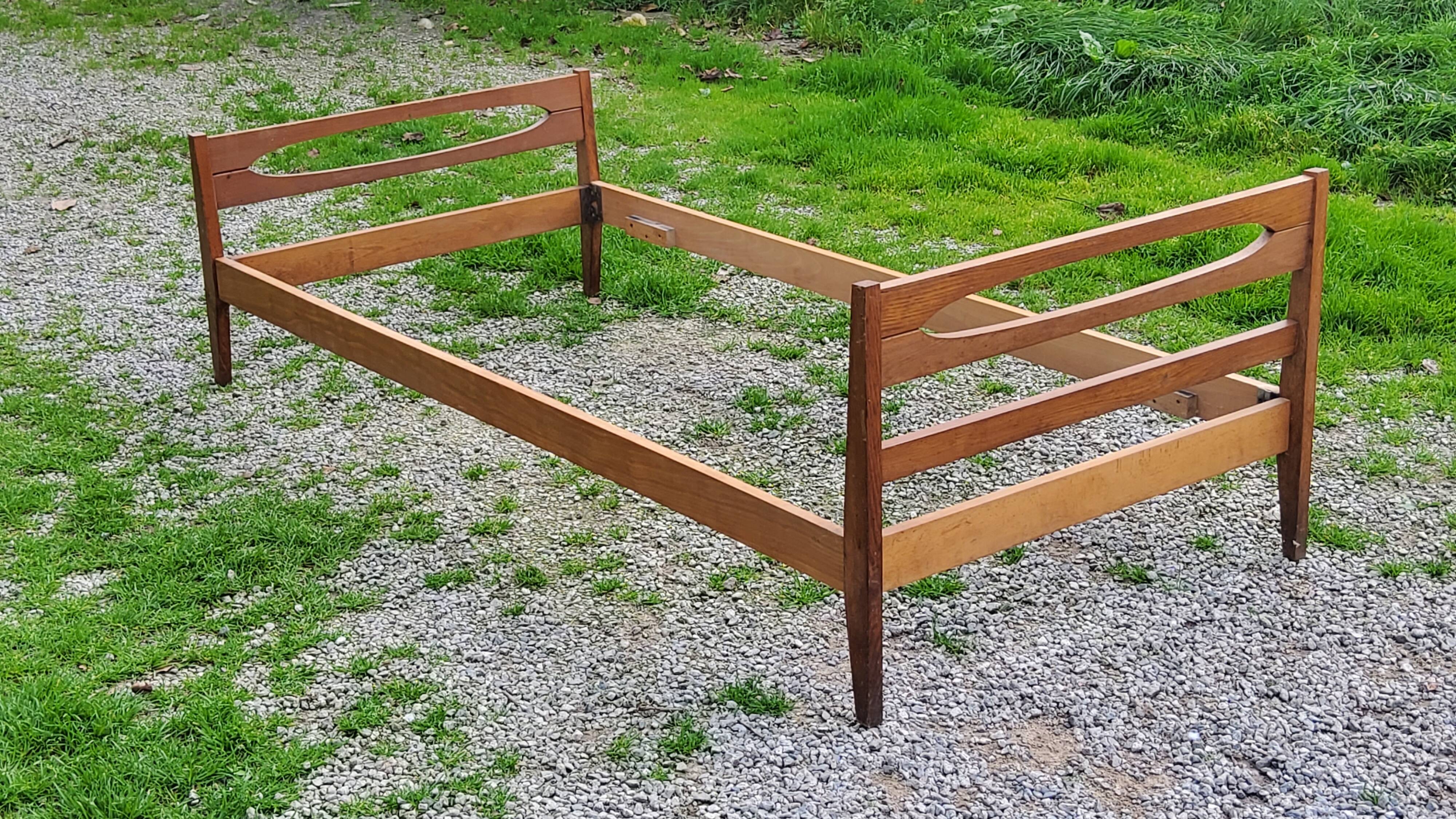 Vintage 50s oak daybed