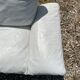 Danish Komfort white leather sofa