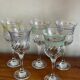5 colored water glasses