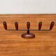 Teak candlestick in mid-century Danish string style, 1960s.