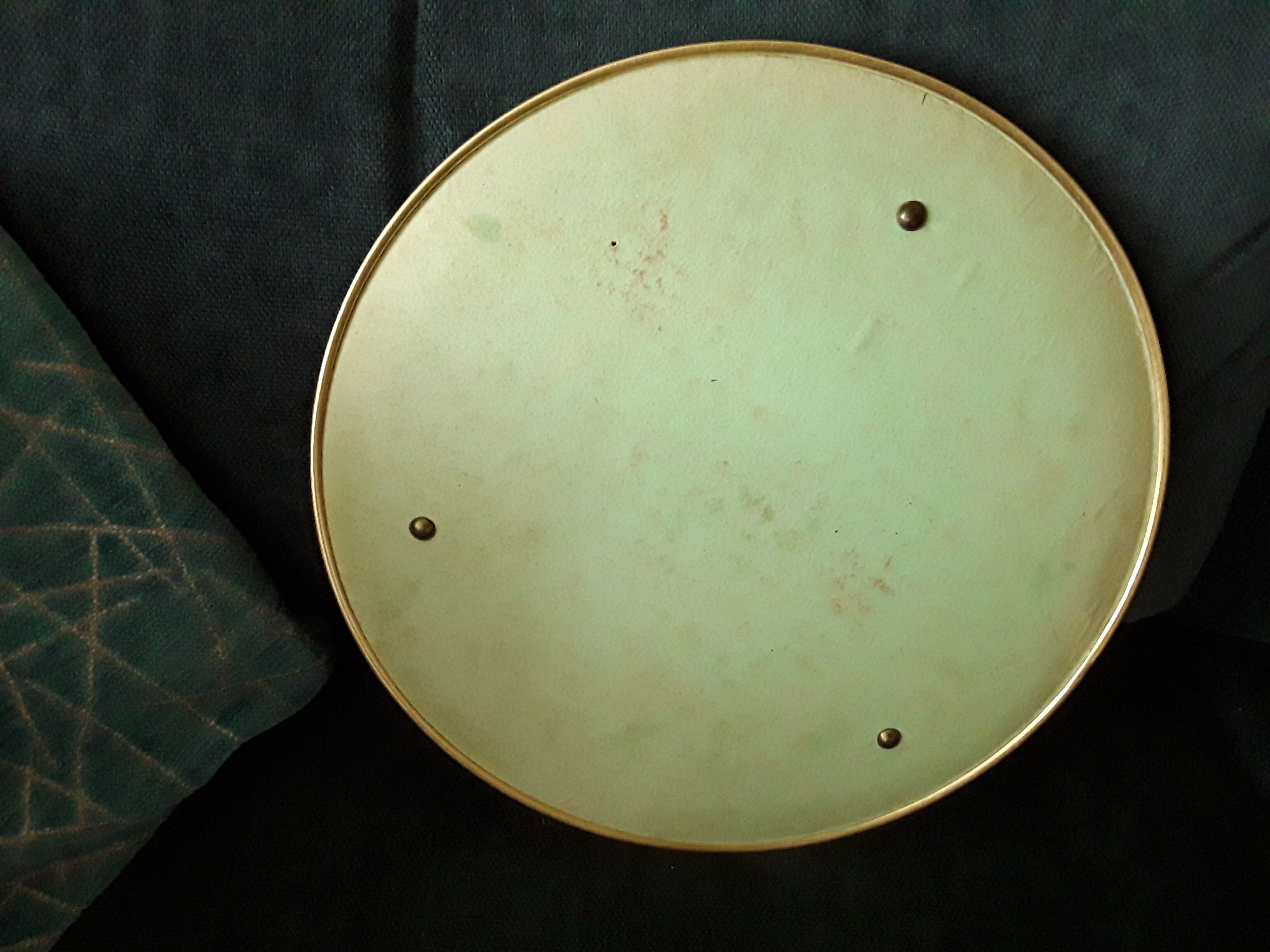 Mirror or vintage mirror top in golden brass