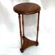 Wooden side table with three legs vintage