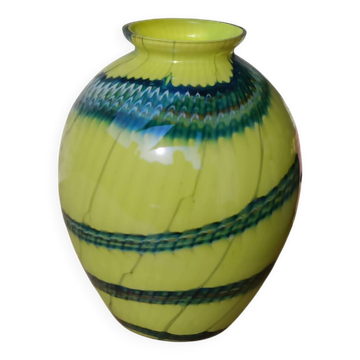 Two-tone blown glass vase from the 70s