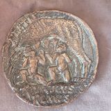 Empty pocket M. Le Verrier, Bronze, special creation for Nestlé, "Romulus and Remus"