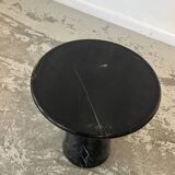 Black marble side table