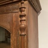 Colonial style teak display cabinet
