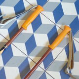 Paire de bâtons de skis vintage en roseau 141 cm