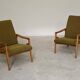 Pair of light green armchairs by Jiri Jiroutek for Interier Praha, 1960