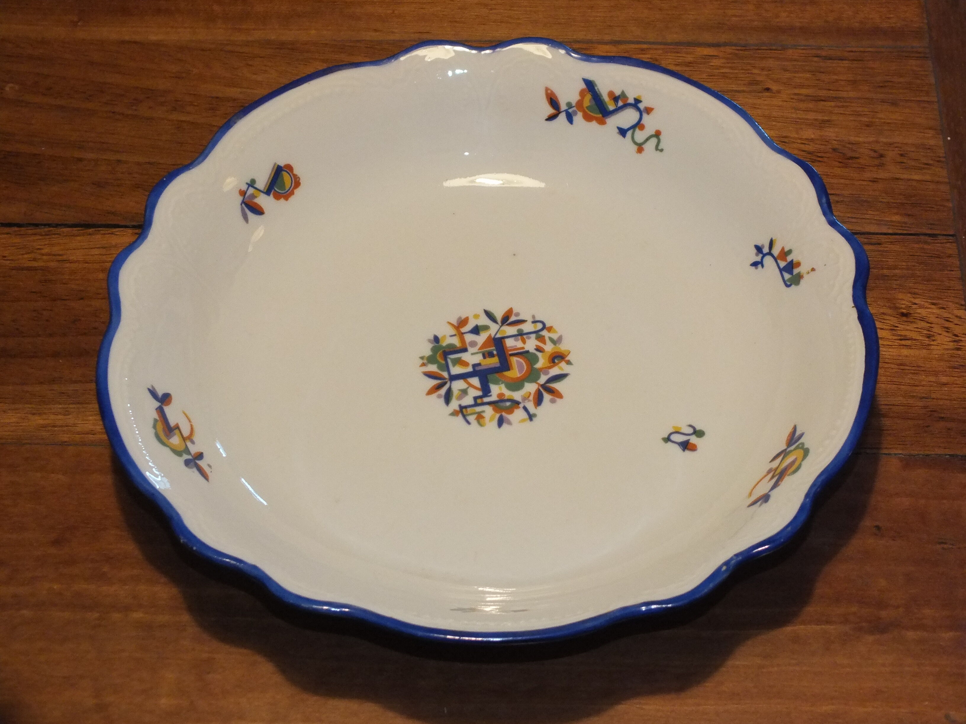 Art Deco dessert service in Limoges Astral porcelain