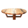 Monumental Artisan-Crafted Mixed Wood Round Coffee Table