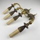 Vintage bronze wall lamps, Italy, 1950s, set of 2