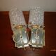 Lot of 2 sconces resin 1960 70 granitee