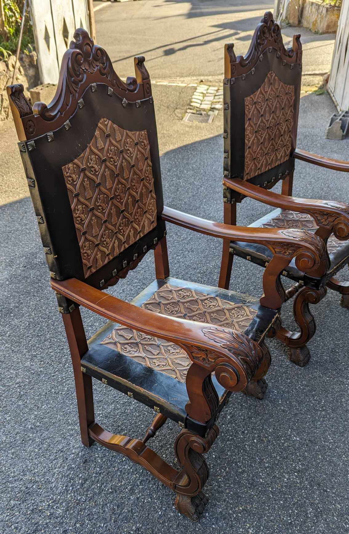Spanish Renaissance style armchairs