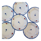 Lot 6 dessert plates Sarreguemines Digoin Mary Lou