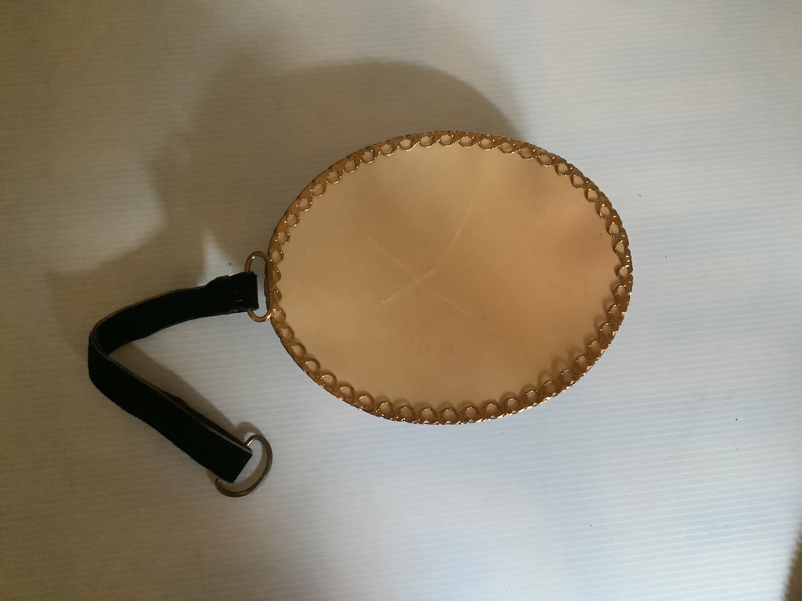 Old vintage oval dried flowers frame