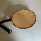 Old vintage oval dried flowers frame