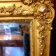 Mirror regency style floral decorations 19th - gilded stucco wood 76x100cm