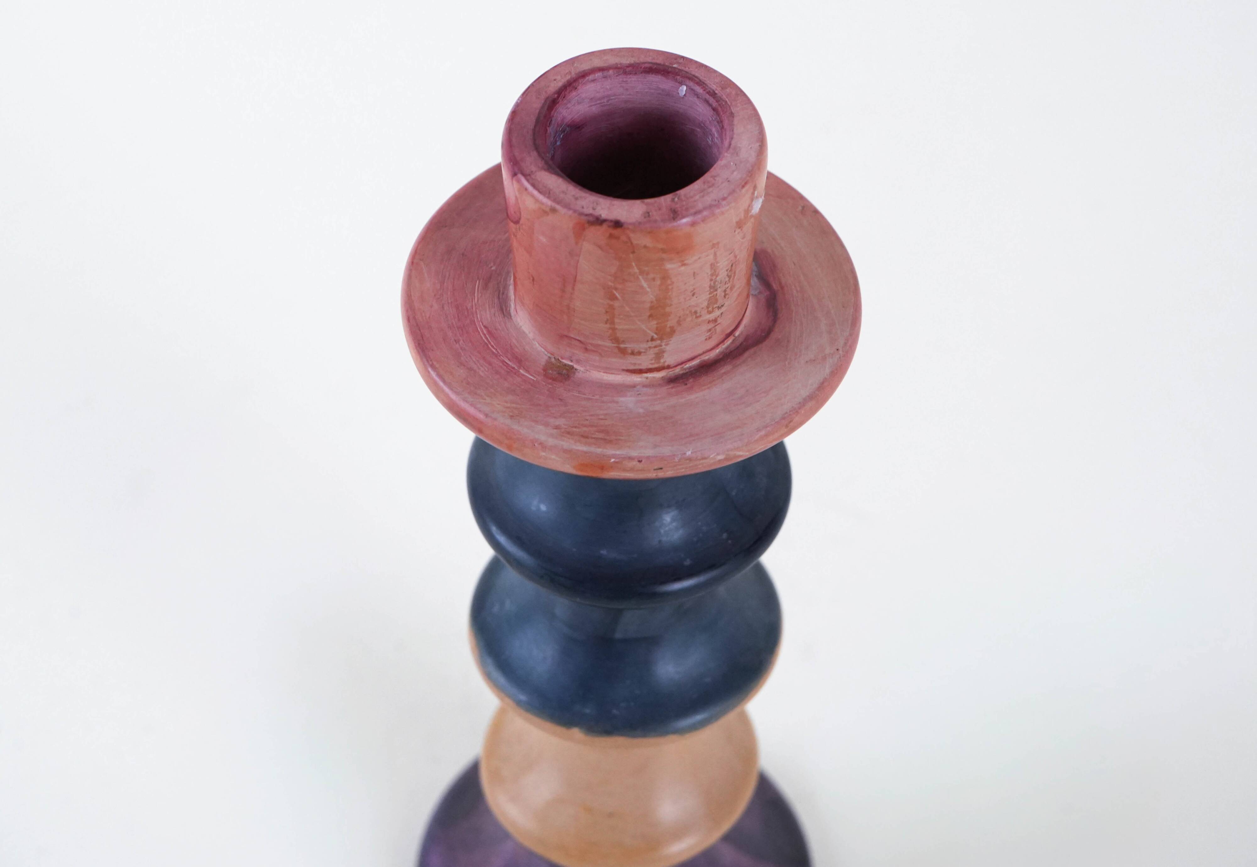 Ceramic candle holder, Italian design, 1960s, made in Italy