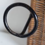 Coat rack 4 hooks in vintage rattan