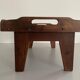 Wooden coffee table with a lovely square pattern, serving tray, 1960s, Germany.