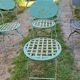 Chaises pliantes de jardin en fer forgé