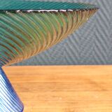 Vintage Glass Blown Fruit Bowl – Blue and Green Design Centrepiece