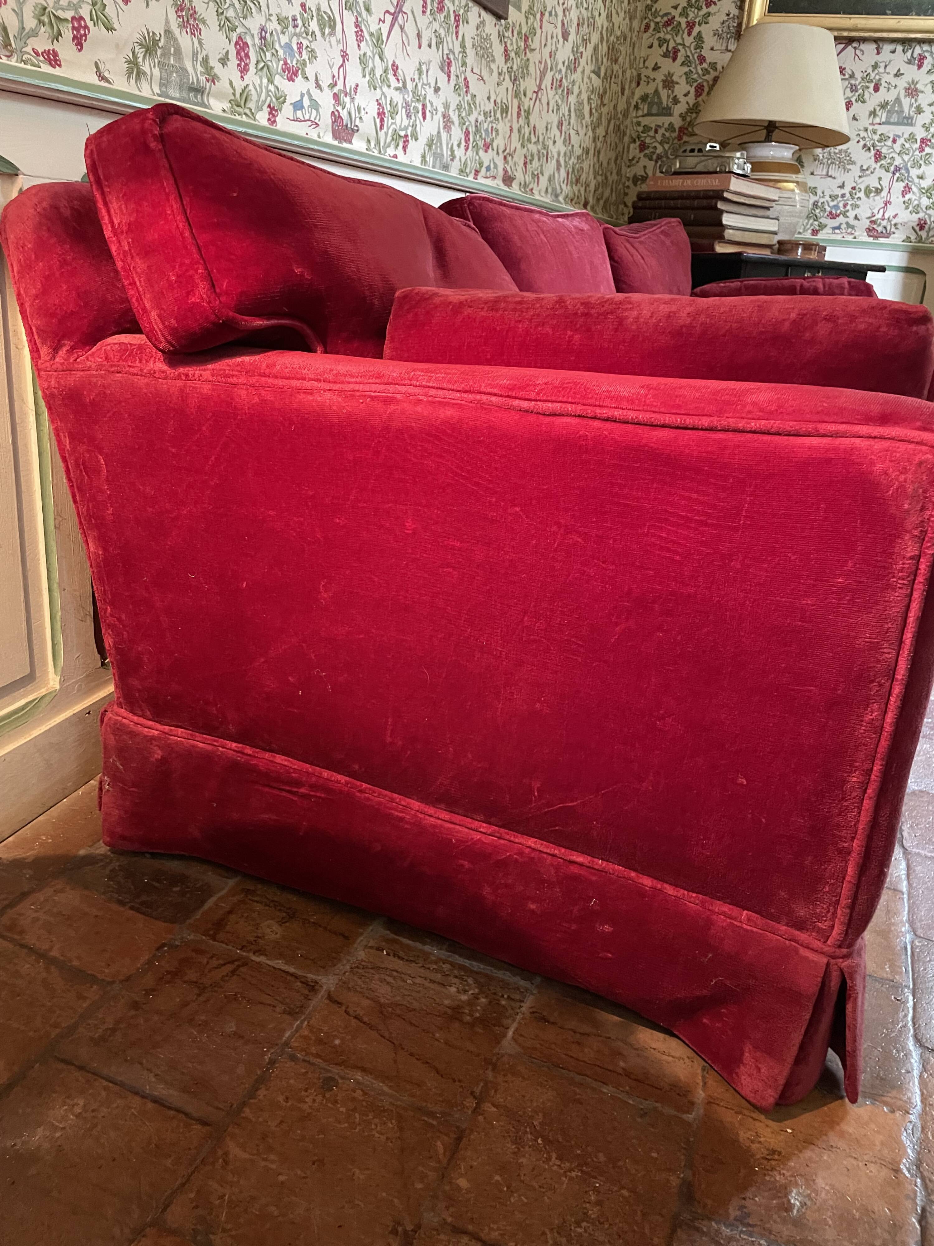 Velvet sofa