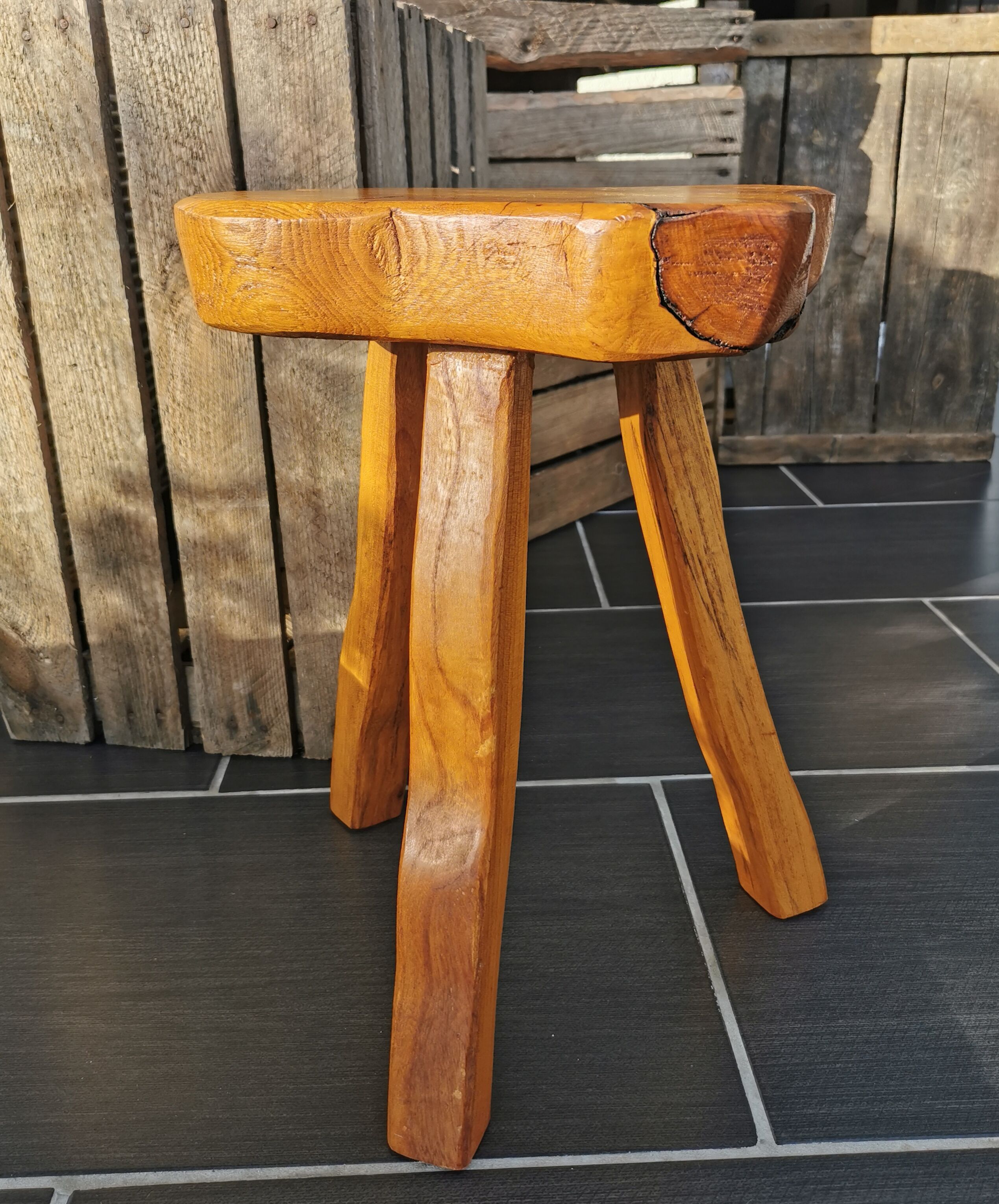 Brutalist tripod stool