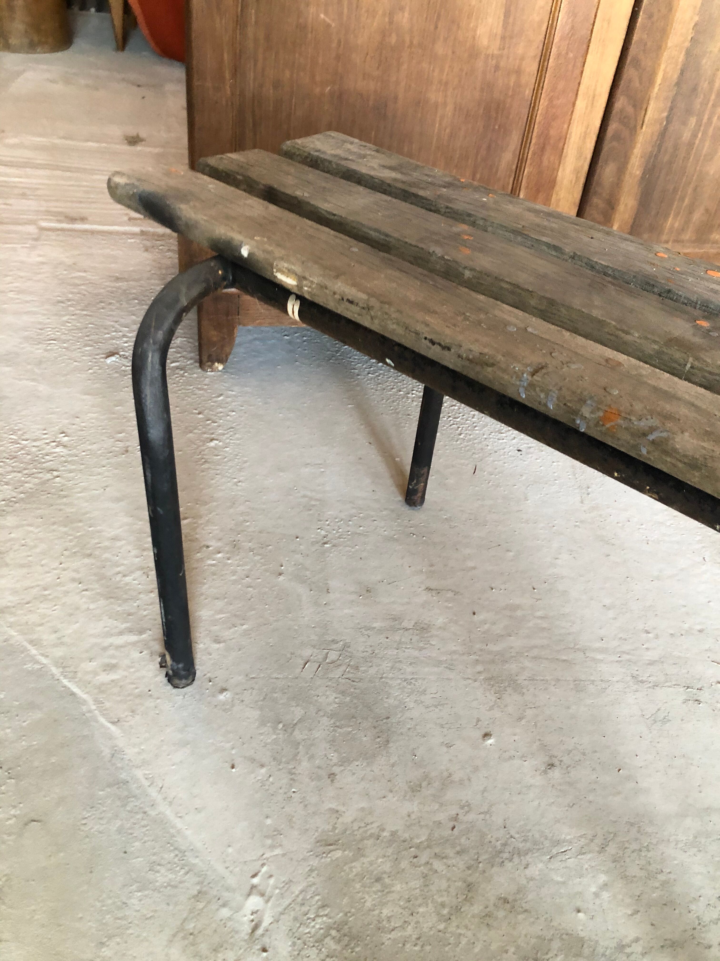 Vintage school bench