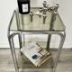 Antique vintage smoked glass side table / end table