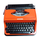 Machine à écrire Underwood 130 orange/vermillon