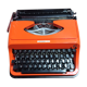 Machine à écrire Underwood 130 orange/vermillon