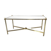 Table basse en laiton et opaline noire 60/70