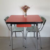 Red formica table