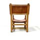 Chaise de château brutaliste ancienne faite à la main en chêne et cuir cognac, années 1920.