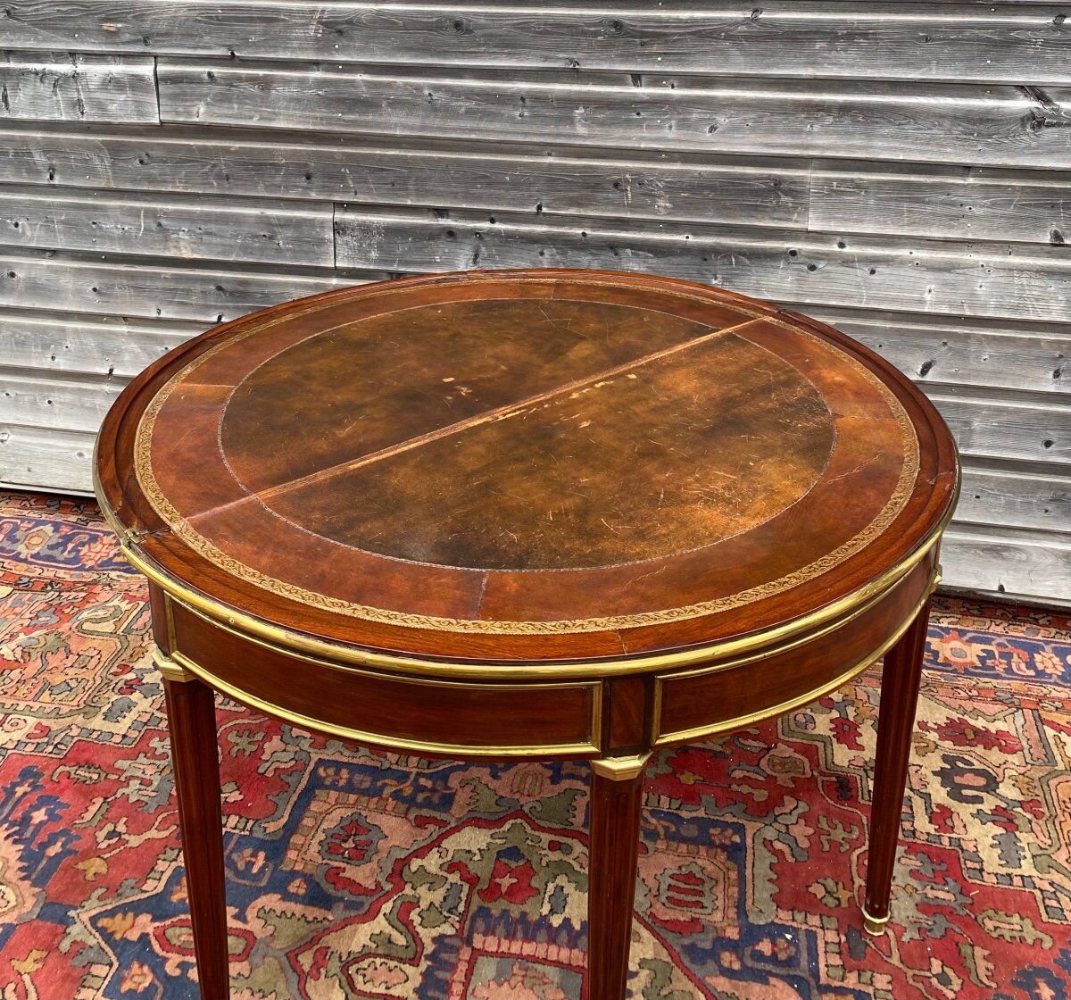Half moon table in mahogany era Louis XVI XVIII th century