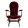 Vintage 1970s adjustable armchair in burgundy velvet.