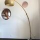Arc floor lamp gilded stretch 70s