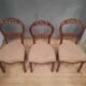 3 chaises Napoléon III  en acajou