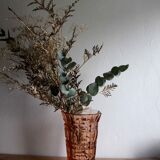 Chiseled glass vase