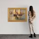 Signed painting and dated seascape with boats from the 20th century