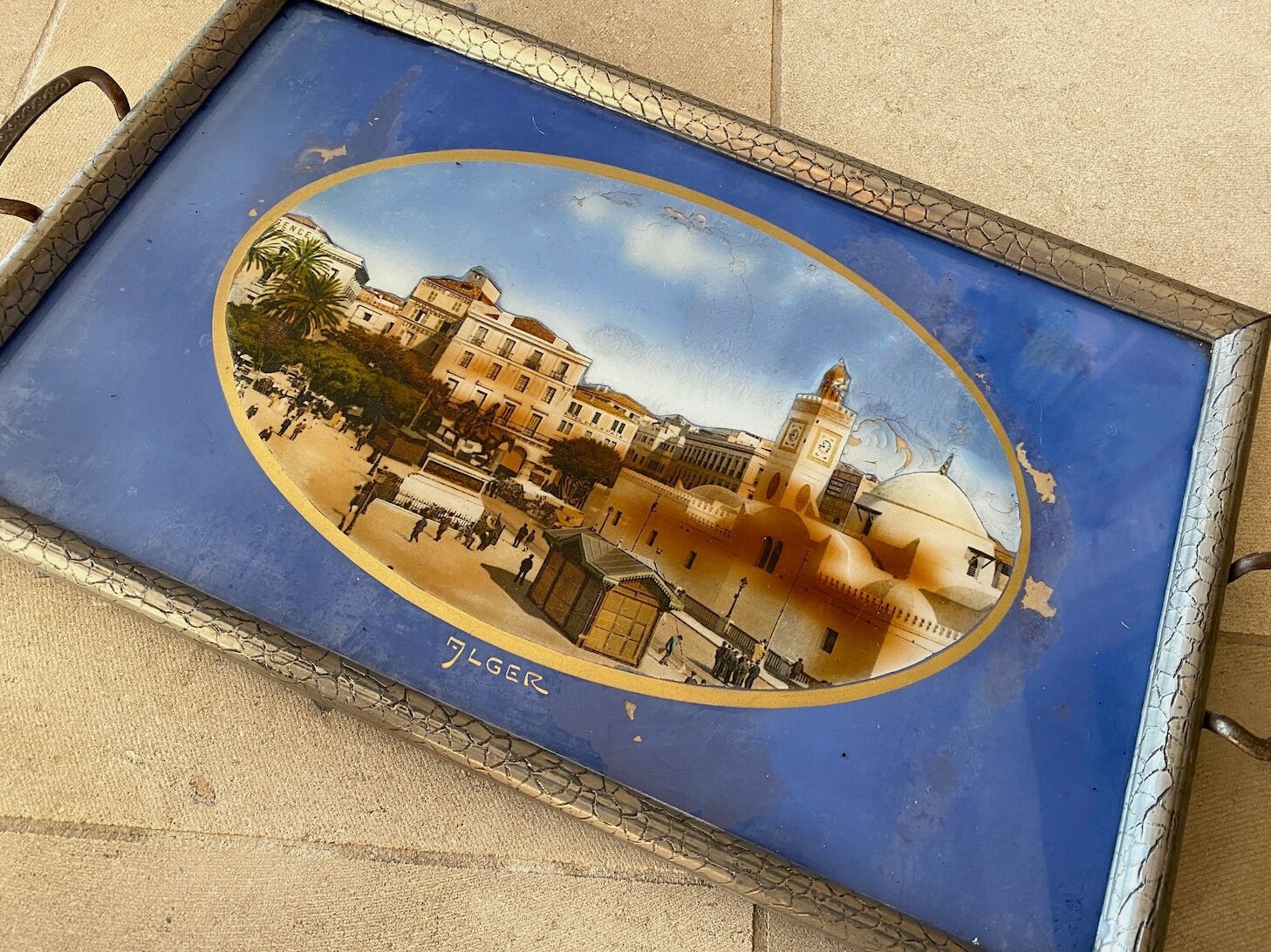 Vintage tray Algiers