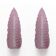 Pair of Mid-Century Modern Murano Glass Amethyst Pink Big Leafs Sconces