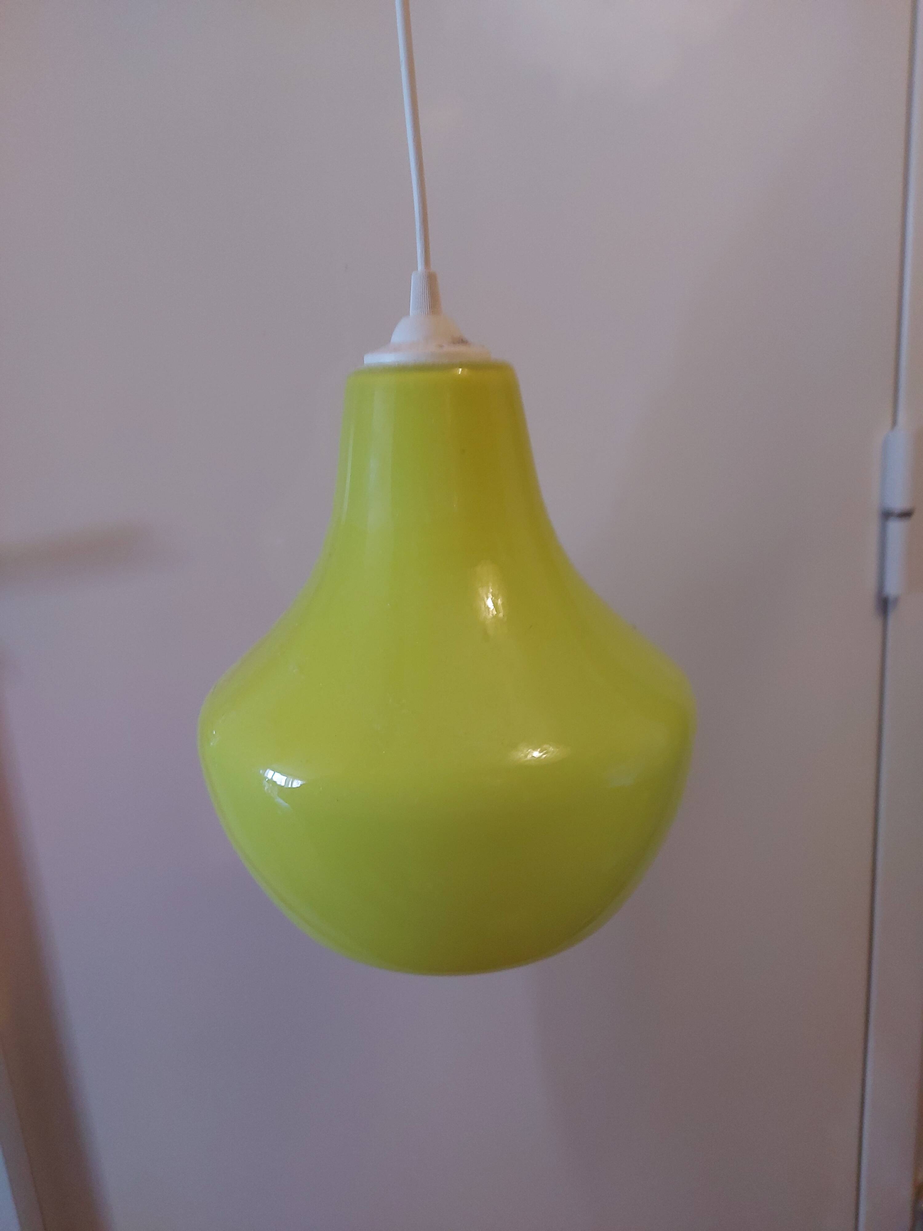 Vintage opaline pendant lamp