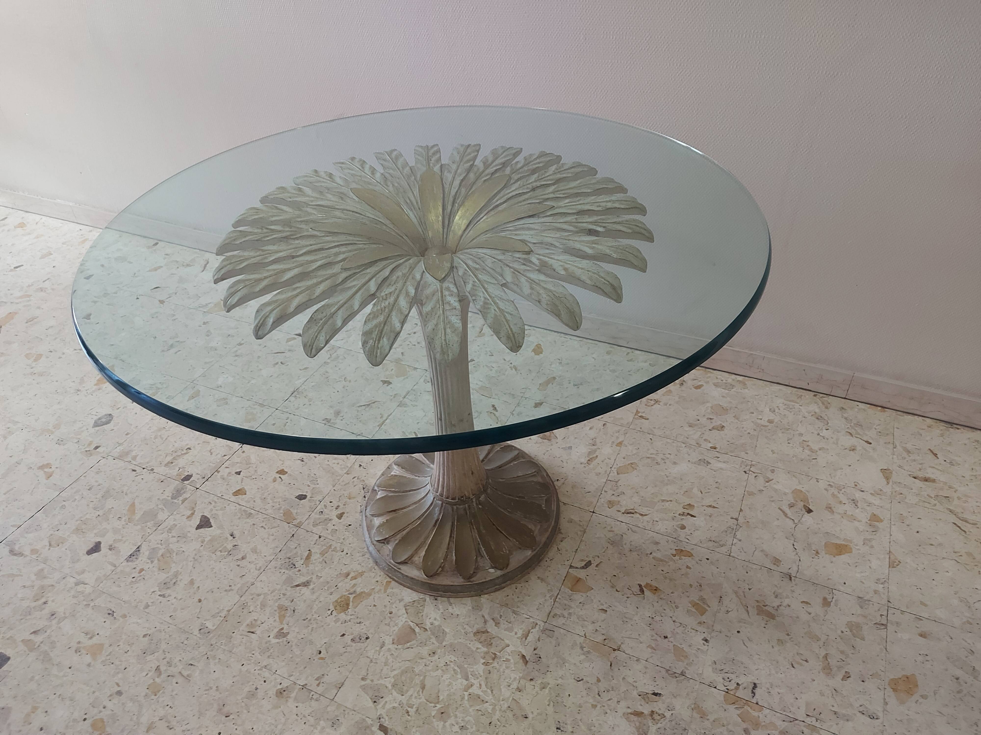 Italian daisy table 60s, 70'S design table Chelini Florence