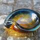 Amber & blue murano glass pocket empty and shell shape - 60s / 70s