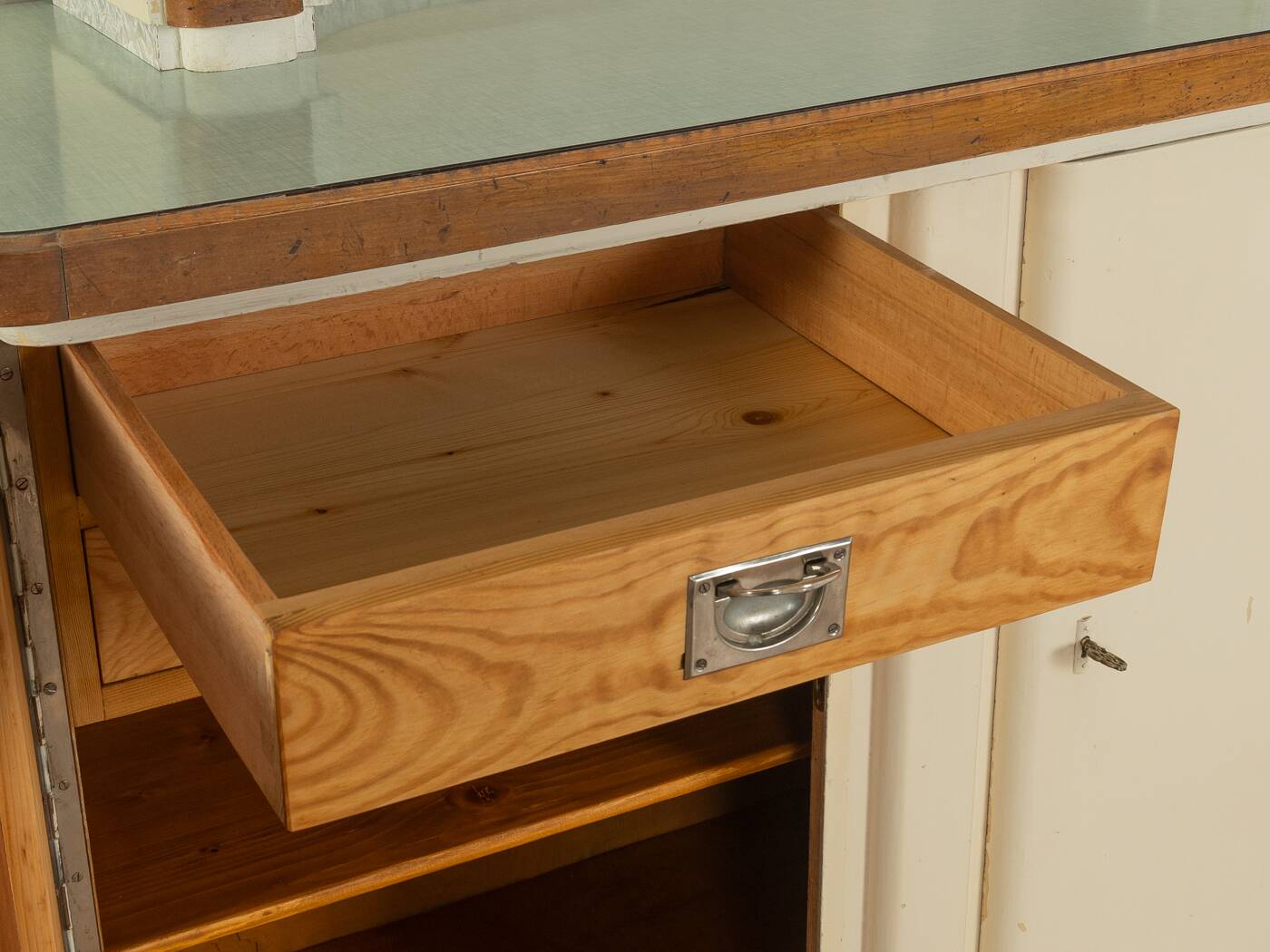 Unique two-piece Art Deco kitchen cabinet from the 1920s