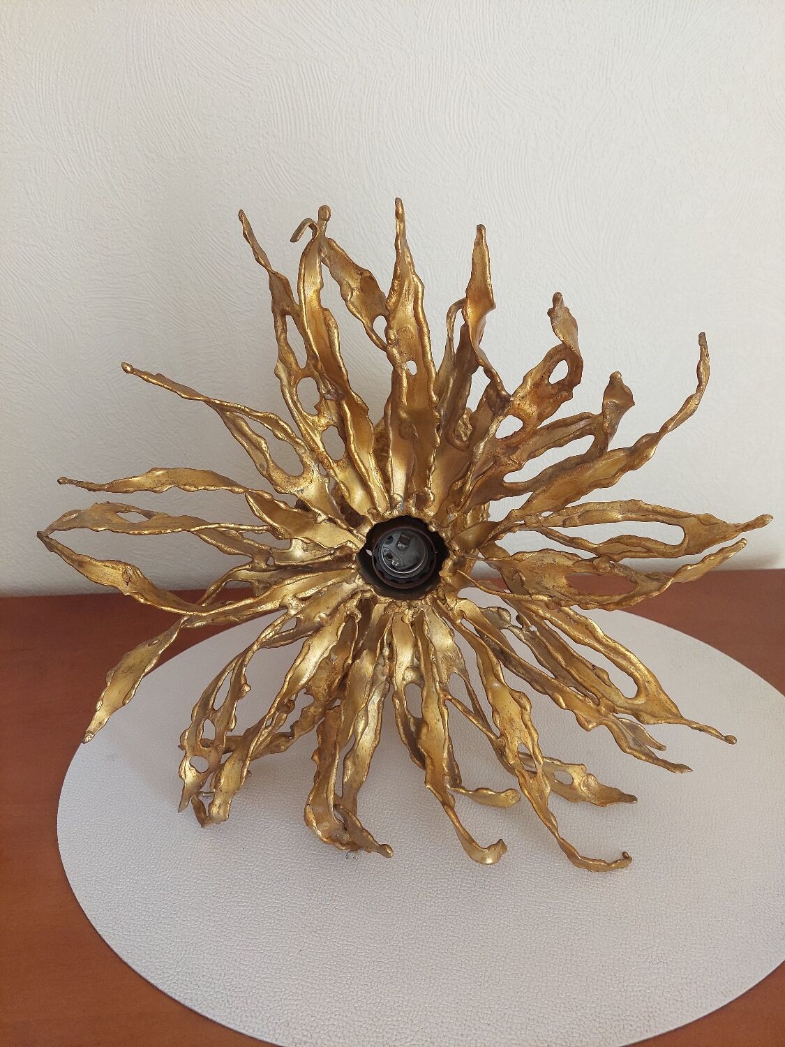 Pair of wall lamps signed moerenhout, belgium 1970s