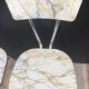 Series of 2 formica chairs marble effect of the 70s