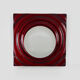 Paul Neuhaus wall lamp in red glass and chrome reflector
